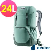 【ATUNAS 歐都納】【deuter 德國】WALKER休閒旅遊背包24L(3812921湖綠/戶外健行包/書包/通勤背包/休閒後背包)