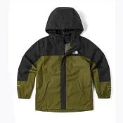 【The North Face】童/女 輕量防水透氣連帽休閒外套.防風夾克.機能性風衣.風雨衣(8A48-PIB 橄欖綠)