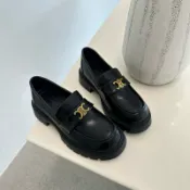 【現貨】 🔥真皮✨🧆軟底很好穿🥹！質感👍🏻｜正韓空運🇰🇷 ｜韓國 厚底 粗跟 樂福鞋。538-26 A