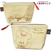 『 單位日貨 』日本正版 the bears'school 小熊學校 上學熊 喬琪 帆布 燙金 造型 收納 化妝包