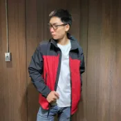 美國百分百【Timberland】連帽 風衣 外套 夾克 防水 防風 機能 耐磨 出國 男衣 戶外 拼色 黑紅 E265