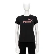 Puma 基本系列 Ess Metallic 女款 黑色 亞規 Logo T恤 運動 休閒 短袖 69445501