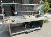 ○大員林2手貨○二手7尺不鏽鋼自助餐台/保溫配菜台/配膳台/隔水加熱餐台/便當店打菜台/厚料㊣304#《出貨前會清洗》