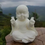 淨念吉祥小沙彌之一笑 - 居家裝飾, 辦公室小物   擴香石