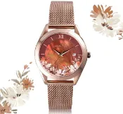 大高雄鐘錶城 Relax Time RT-106-06 wwiinngg聯名合作 日暮琥珀女士時尚腕錶 36mm｜樂天領券現折★全館特惠中★指定刷卡回饋10% 美的三次方 治裝激推