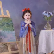淘淘屋百貨商場 女童新款漢服白雪公主裙夏裝兒童錶演服女孩周歲生日禮服連衣裙[萌寶童裝]可開發票