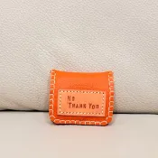 【靈感唯作】真皮豆腐零錢包 NO THANK YOU 嗅皮手作