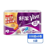 【舒潔】食安級耐用廚房紙巾-大小隨意撕 (108組x6卷x6袋)