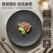 食品級 PP 仿陶瓷盤 日式西餐牛排圓盤 家用淺盤餐具 25cm 大號 耐高溫抗摔 餐廳擺盤
