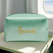 Harrods防水便携化粧包迷你簡約便携收納包外出手拿小包