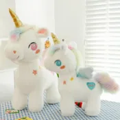 快樂一購 可愛天使獨角獸毛絨玩具彩虹小馬公仔兒童布娃娃抱枕女孩節日禮物（45cm以上的商品麻煩客人選擇宅配哦，謝謝）