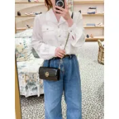 【現貨】美國代購 🇺🇸 Tory Burch TB Britten 皮革 Logo 鏈條 斜背包 手提 woc 兩用包