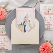 客製化婚禮喜帖/插畫喜帖/婚禮謝卡