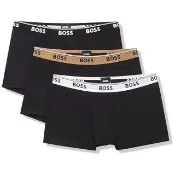 【HUGO BOSS】2024男典雅合身彩色褲頭黑色四角內著混搭3件組-網