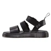 (店+)【Dr.Martens】15695001 Dr.Martens馬丁 皮革 魚嘴扣帶外穿 透氣 羅馬涼鞋 男女同款 黑色