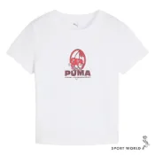 Puma 短袖上衣 女裝 棉質 櫻桃印花 歐規 白【運動世界】63215902