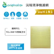 Original Life沅瑢 適用TCL：TCL-360 T3 長效可水洗 空氣清淨機濾網