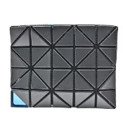 【ISSEY MIYAKE 三宅一生】三宅一生BAOBAO金屬光澤幾何方格零錢包(鐵灰色BB38-AG761-94)