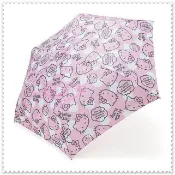 【買動漫】小花花日本精品♥ Hello Kitty粉色臉頭立體造型 滿滿KT大臉圖 輕便 好收納 好攜帶 摺疊傘 55521604
