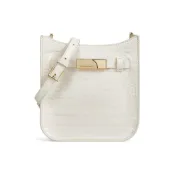 (店+)【CHARLES & KEITH】小CK 鱷魚紋鍊條單肩包手機包 PU 單肩包 小號 女款 奶白色/藏青色 CK2-80671697-1