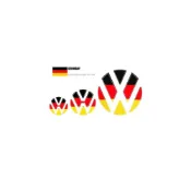(店+)VW 國旗貼尾門+方向盤貼+輪胎貼紙組 GTI polo golf tiguan Beetle passat 沂軒精品