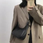 現貨隔日達🔥ins韓版斜挎包 韓系百搭腋下包 女單肩包 餃子包 月牙包 包包 簡約百搭復古肩背包 女士包包 半月包