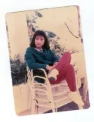 (蘭54)   周秀蘭  3*5沖洗照片一張，早期圓角相片，保存還不錯!