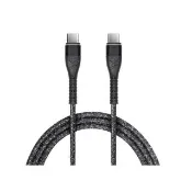 【peripower】精研編織系列 USB-Cto USB-C PD 快充傳輸線 鐵礦黑 1M(車麗屋)
