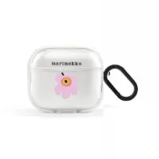 透明粉色花朵 联名Marimekko 耳機套AirPods Pro 3代 2代 蘋果AirPods 4代 藍牙防摔耳機殼