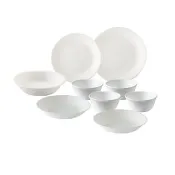 【CorelleBrands 康寧餐具】純白9件式碗盤組(I02)