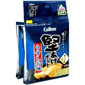 【Calbee 卡樂比】即期出清-卡樂先生4連鹽味堅脆洋芋片-60g