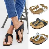 【BIRKENSTOCK 勃肯】Gizeh 吉薩合成皮人字拖 男女 一般寬休閒夾腳拖鞋 經典素面平底休閒涼鞋