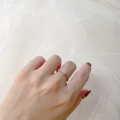 曲線六爪鑽戒0.10ct