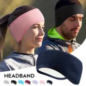 Fleece Ear Warmer Headband Unisex Winter Earmuffs Stretchy E
