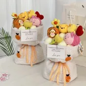 精選禮物🎁 維尼熊松松玩偶花束跳跳虎女生生日禮物女孩子兒童女童10歲驚喜
