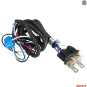 12v汽車h4大燈繼電器線束陶瓷燈座大燈亮度增強器
