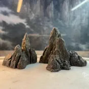 【台灣出貨】精品小石頭造景辦公室山水創意假山盆景魚缸造景茶桌擺件客廳