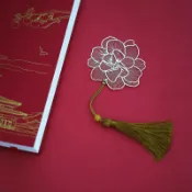 協貿國際日用品生活3館 杜鵑花紅軍文化書簽金屬鏤空黃銅流蘇旅游景點書簽赤水第一峰桂花鎮虎頭山花中西施精致禮物企業學校定制禮品