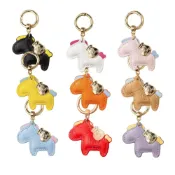 (店+)【客製化刻字】馬上有錢鑰匙圈 皮革卡通小馬掛件 招財小馬吊飾 轉運/開運小物