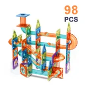MACRO GIANT 彩窗軌道滾珠磁力片 98片 益智玩具 積木 Magnetic Building Blocks