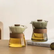 汝窯旋轉茶壺 茶水分離 懶人泡茶器 小青柑專用 公道杯 高檔茶具
