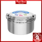 【百利市購物中心】【Pearl Horse寶馬牌】316不鏽鋼圓型雙層便當盒14cm TA-S-126-14