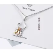 【利百加禮品生活館】得魚三色項鍊 三條小魚 基督教禮品 福音禮品