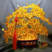 免運開發票 擺件 搖錢樹 發財樹 手工編織花束手工發財樹全套客廳擺放花金錢樹迎客松招財樹diy 八折減免6y27