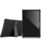 【VXTRA】三星 Samsung Galaxy Tab S7 11吋 全包覆矽膠防摔支架保護軟套-黑 T870 T875 T876