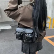 (店+)【KEDDY】隨身小包-機車包-歐美風-肩背包-辣妹風-腋下包-包包-斜背包-miumiu風-個性百搭-小眾設計