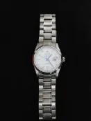 日本製 東方霸王 Orient day date 方鑽 開天窗 藍寶石鏡面 鎖牙龍頭 軌道時標 古著 腕錶 手錶
