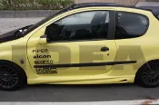 泰山美研社 F0265 PEUGEOT 206專用 WRC版霸氣側裙 ~前保桿 後保桿 尾翼 鋁圈烤漆~307 406 607 807~4000元