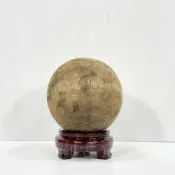 (店+)【御古齋】加里萬丹 沉香 風水球 貢珠 球來運轉 油脂豐富 生聞清新淡雅 淨化心靈 開運擺件 附木座 0104