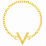 藏寶箱金飾 9999黃金純金 英文字母造型設計 V 字母戒指 軟戒 固定戒圍 線戒